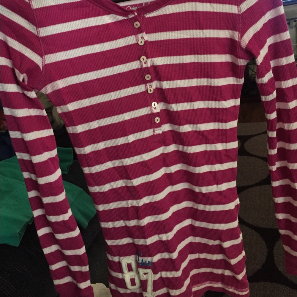 S Pink and White Striped Shirt (NEVER WORN)